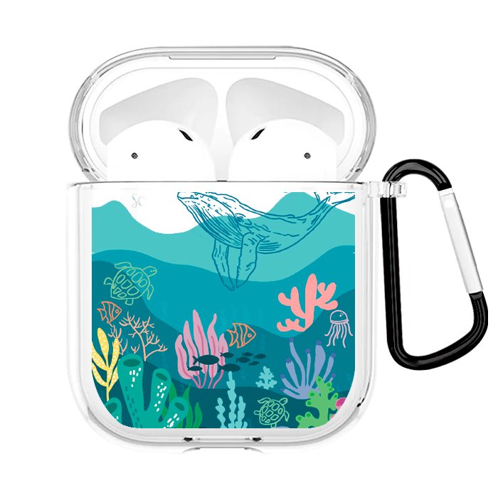 Case Audífonos Transparente Ballena