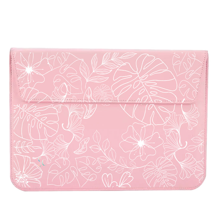 A Funda Computador Flores Blancas