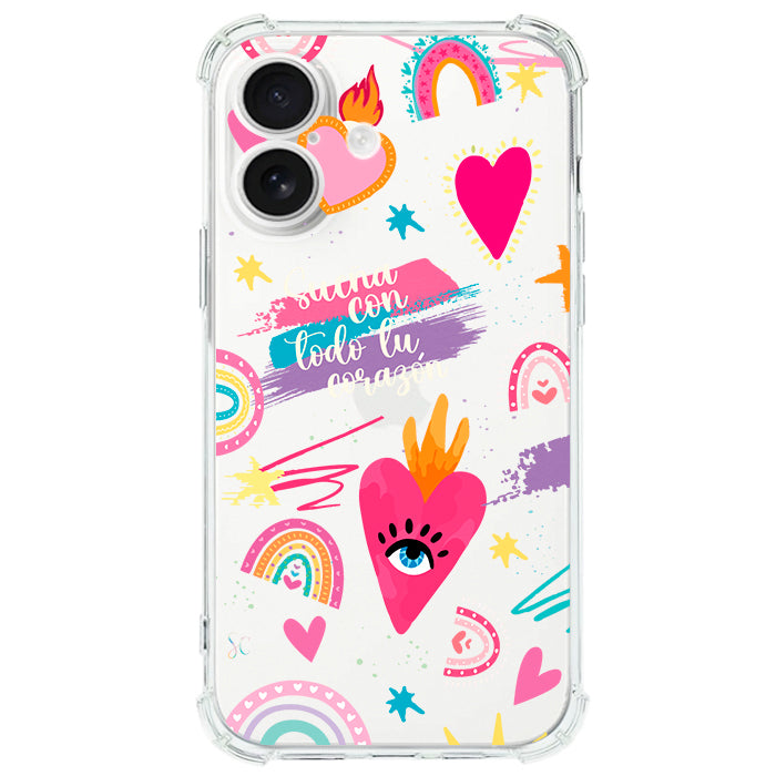 Case Celular Corazones 3 - iPhone