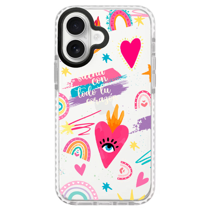 Case Celular Corazones 3 - iPhone