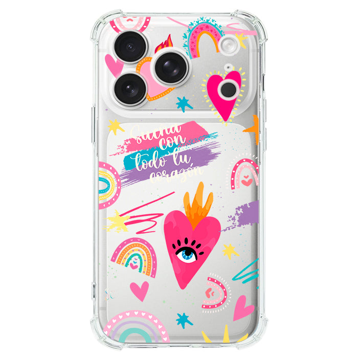 Case Celular Corazones 3 - iPhone