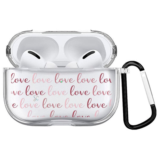 Case Audífonos Transparente Letters