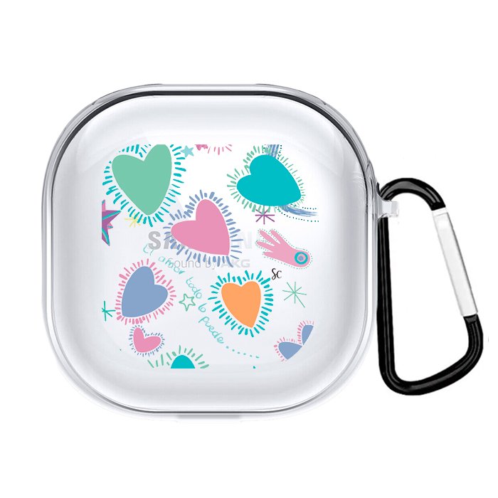 Case Audífonos Transparente Love