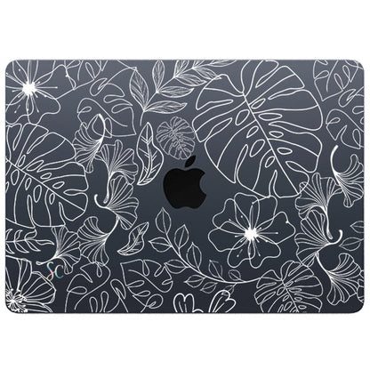 Case Macbook Transparente Flores Blancas