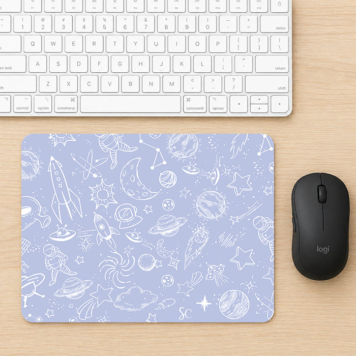 Mouse Pad Galaxia Blanco