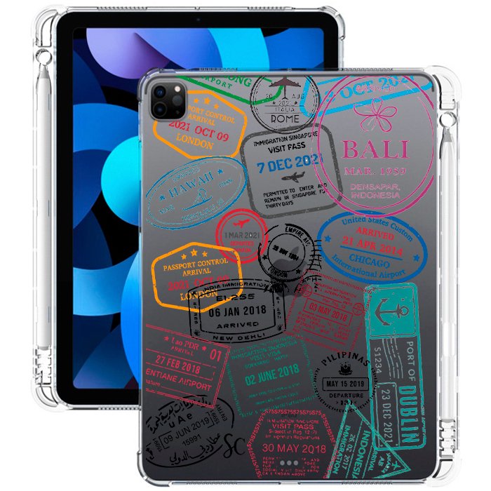 E. Case iPad Sellos Pasaporte