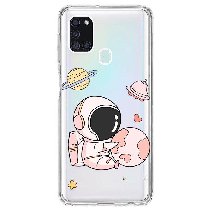 Case Celular Astronauta Rosa - Samsung