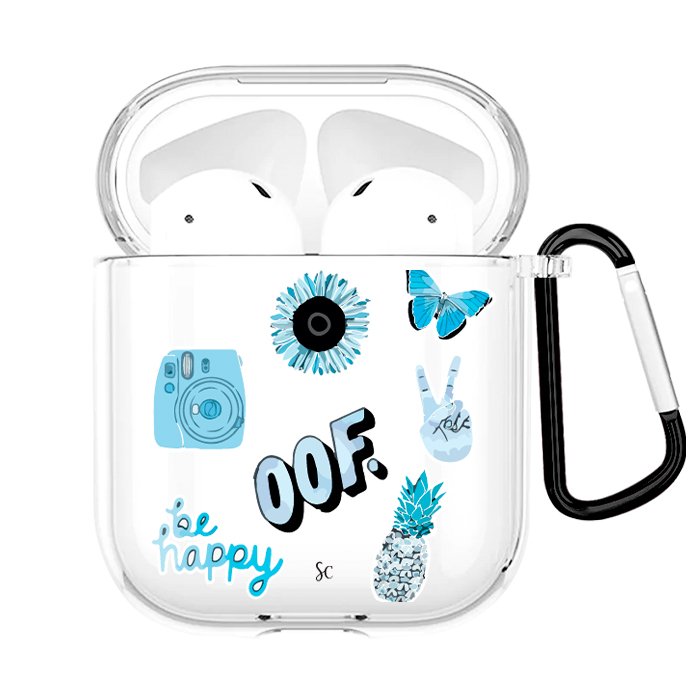 Case Audífonos Transparente Be Happy