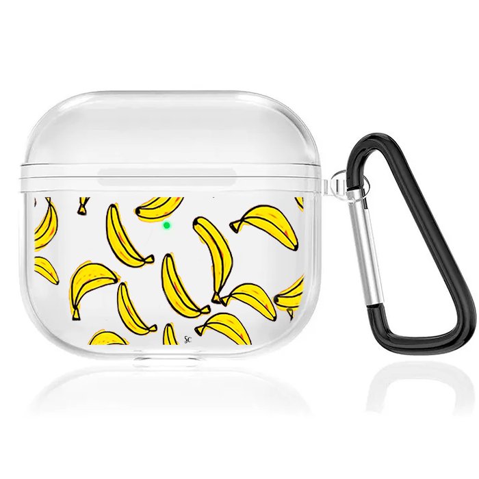 Case Airpods Transparente Banana