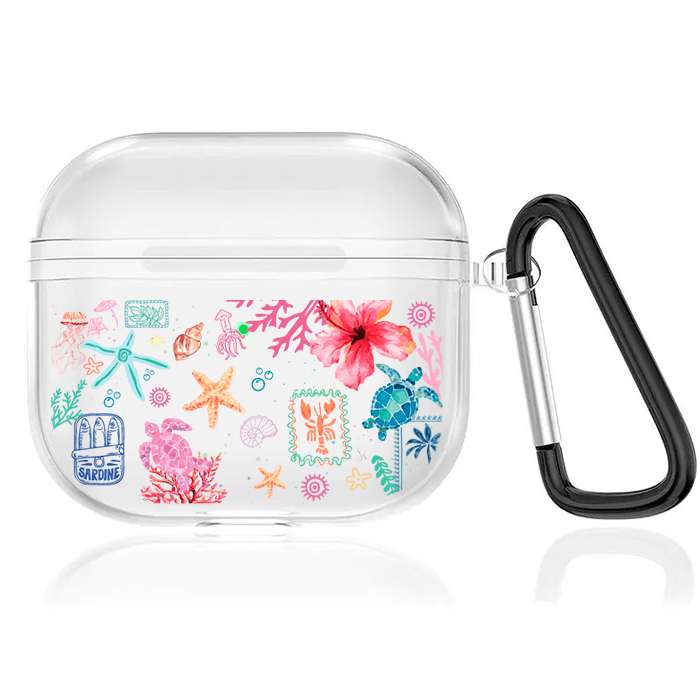 Case Audífonos Transparente Beach