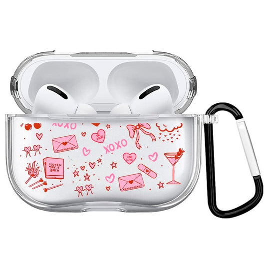 Case Audífonos Transparente Cherry