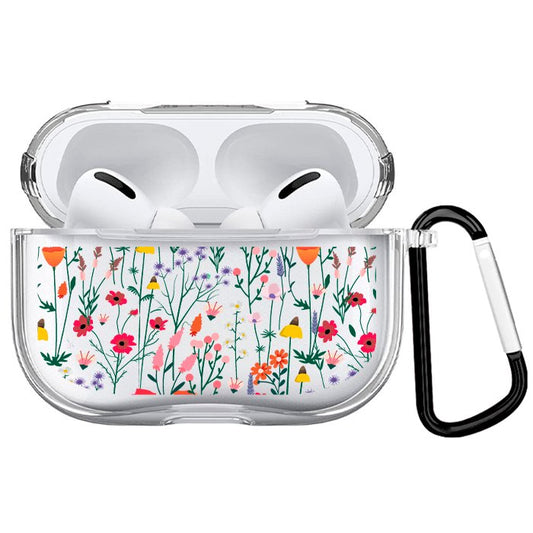 Case Audífonos Transparente Flores 2