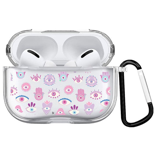 Case Audífonos Transparente Hamsa