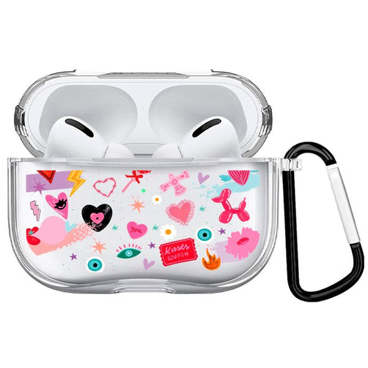 Case Audífonos Transparente Kisses