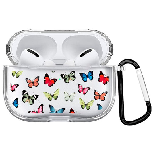 Case Audífonos Transparente Mariposas 2