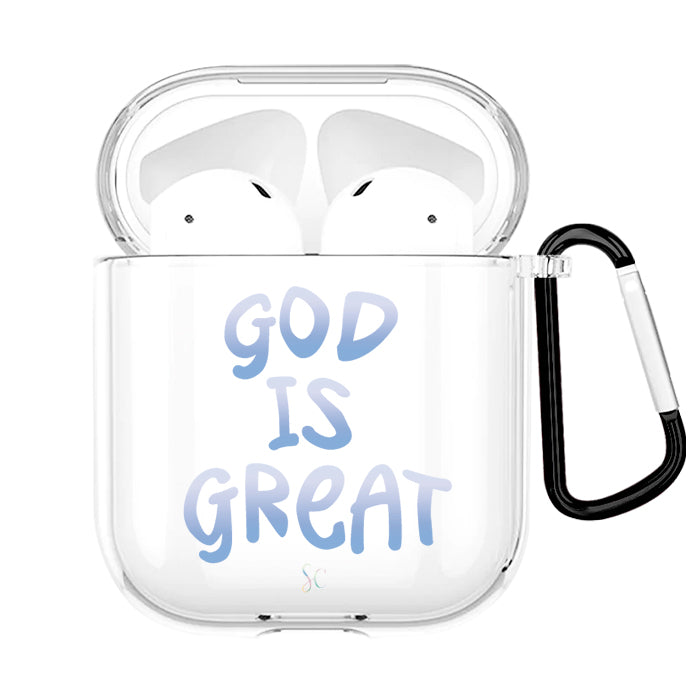 Case Audífonos Transparente Dios es Genial