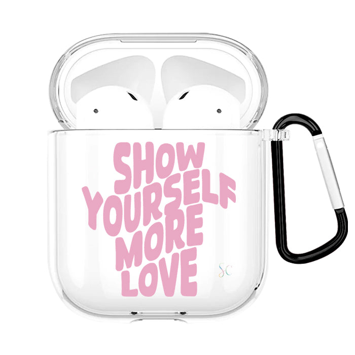 Case Audífonos Transparente Muestrame amor