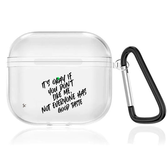Case Audífonos Transparente Buen Gusto