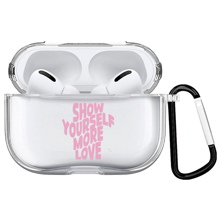 Case Audífonos Transparente Muestrame amor