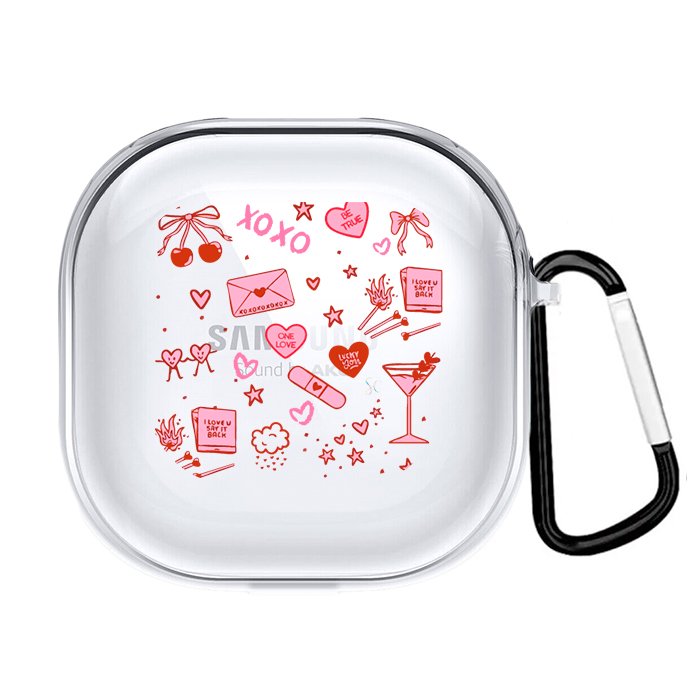 Case Audífonos Transparente Cherry