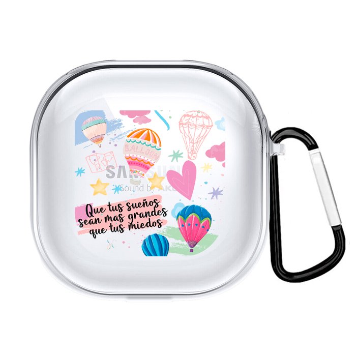 Case Audífonos Transparente Globos