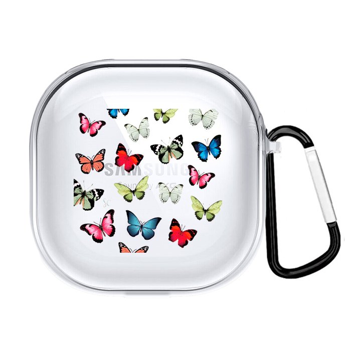 Case Audífonos Transparente Mariposas 2