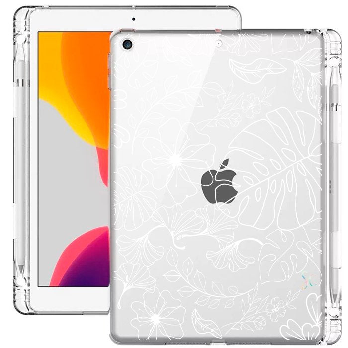 E. Case iPad Flores Blancas