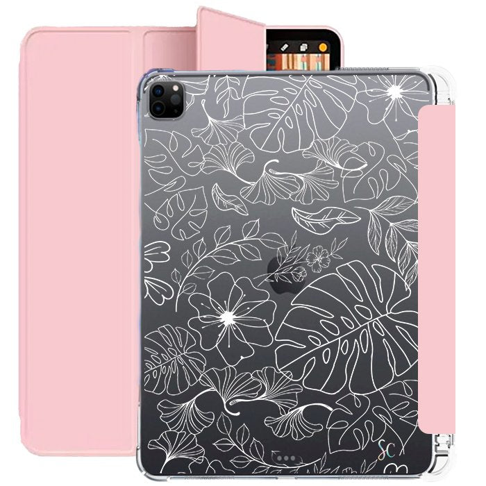 E. Case iPad Flores Blancas