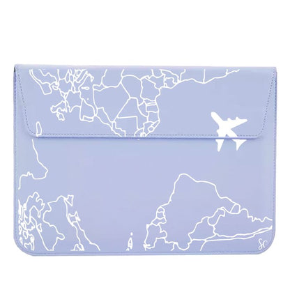 Funda Computador Mapa Mundi Blanco