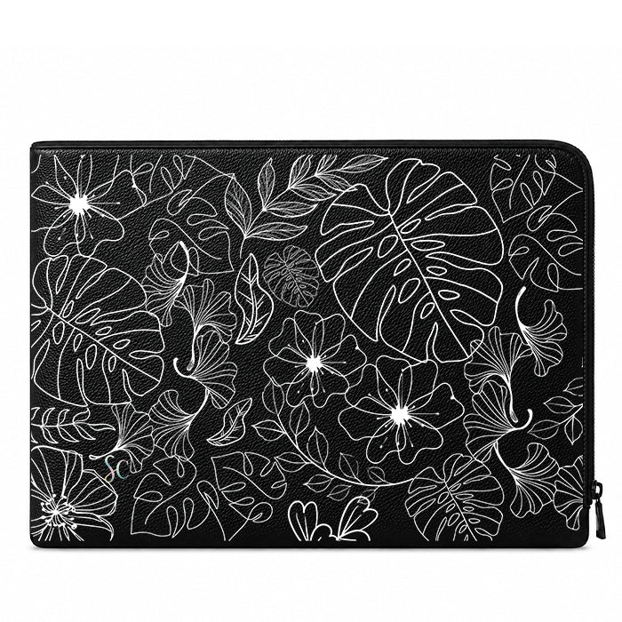 A Funda Computador Flores Blancas