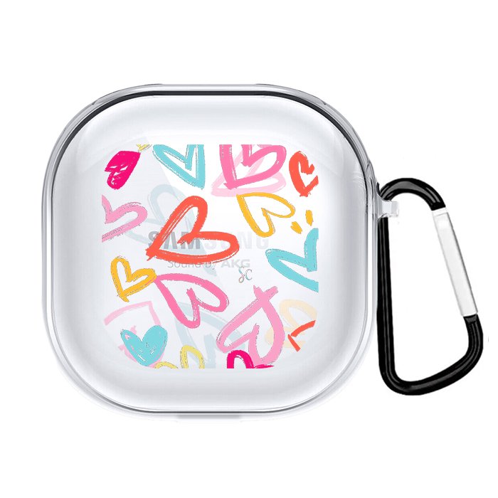 Case Audífonos Transparente Heart