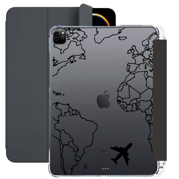 E. Case iPad Mapa Mundi Negro