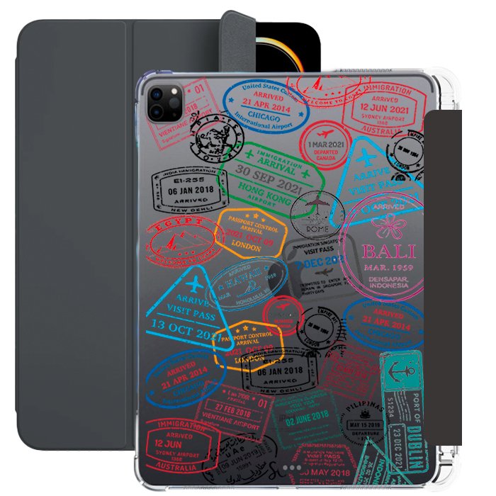 E. Case iPad Sellos Pasaporte