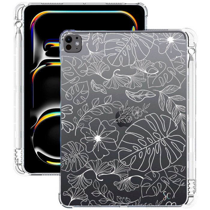 E. Case iPad Flores Blancas