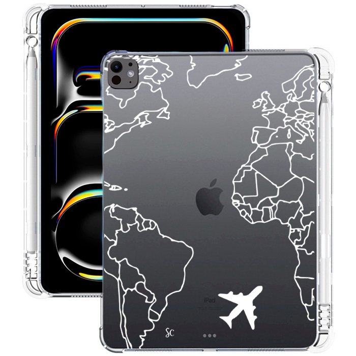 E. Case iPad Mapa Mundi Blanco