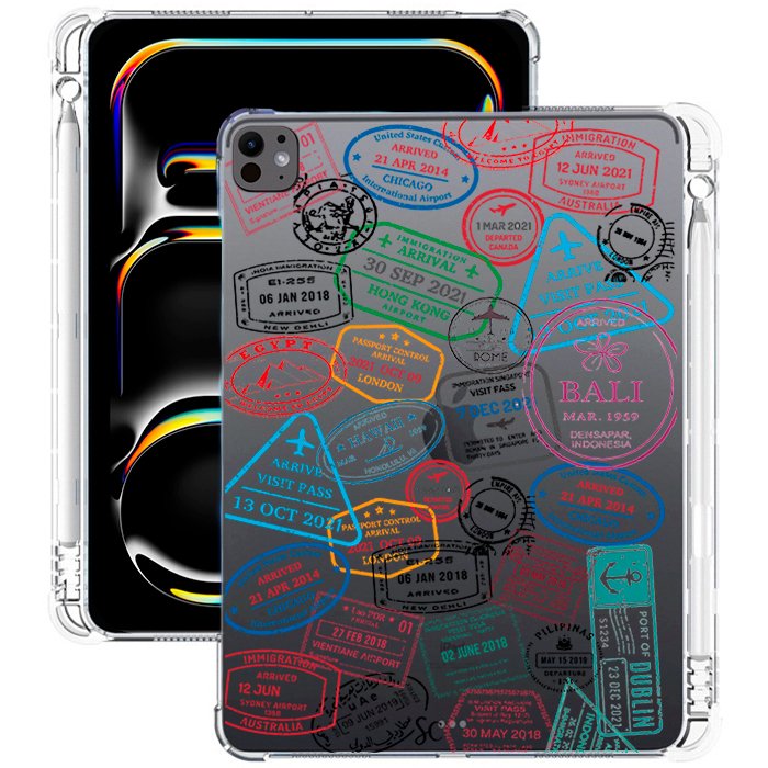 E. Case iPad Sellos Pasaporte