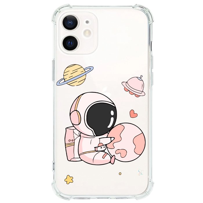 Case Celular Astronauta Rosa - iPhone
