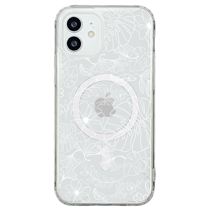 E. Case flores blancas - Samsung