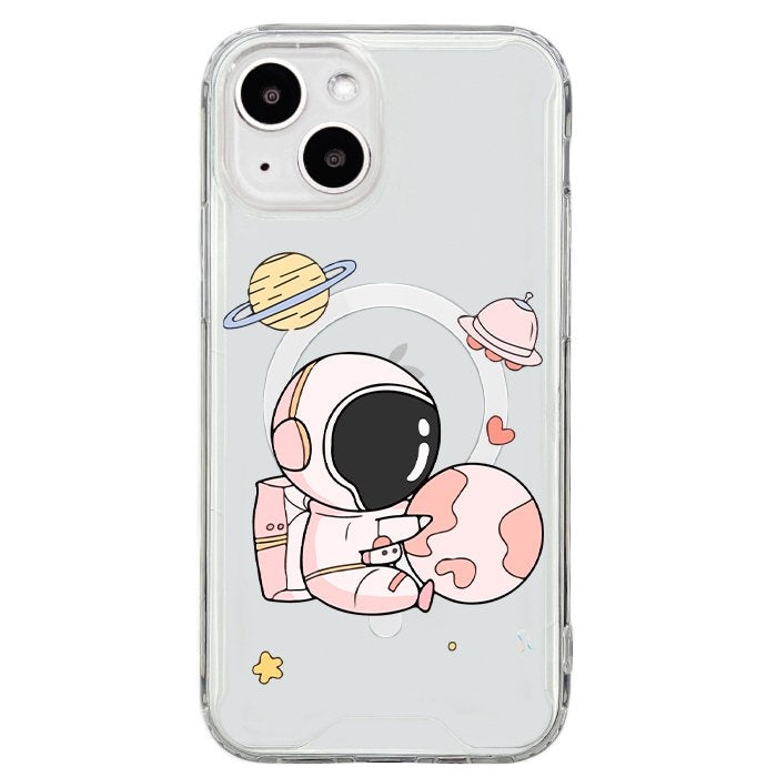 Case Celular Astronauta Rosa - iPhone