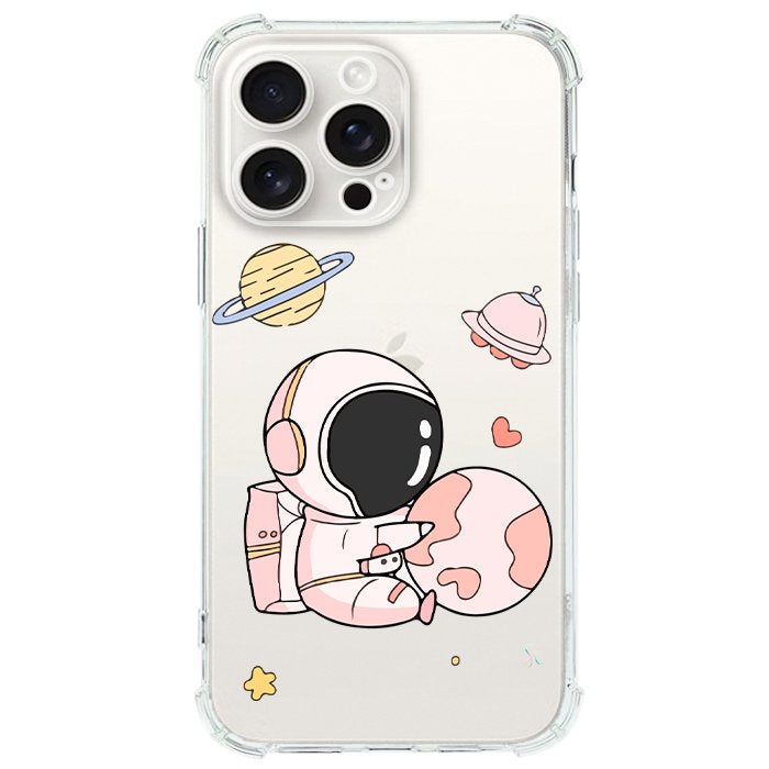 Case Celular Astronauta Rosa - iPhone