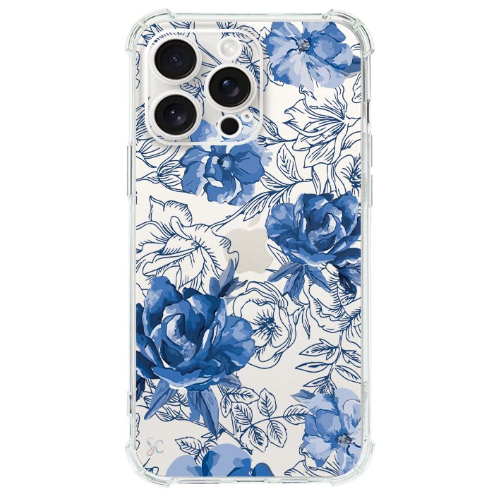 Case Celular Flores Azules - iPhone