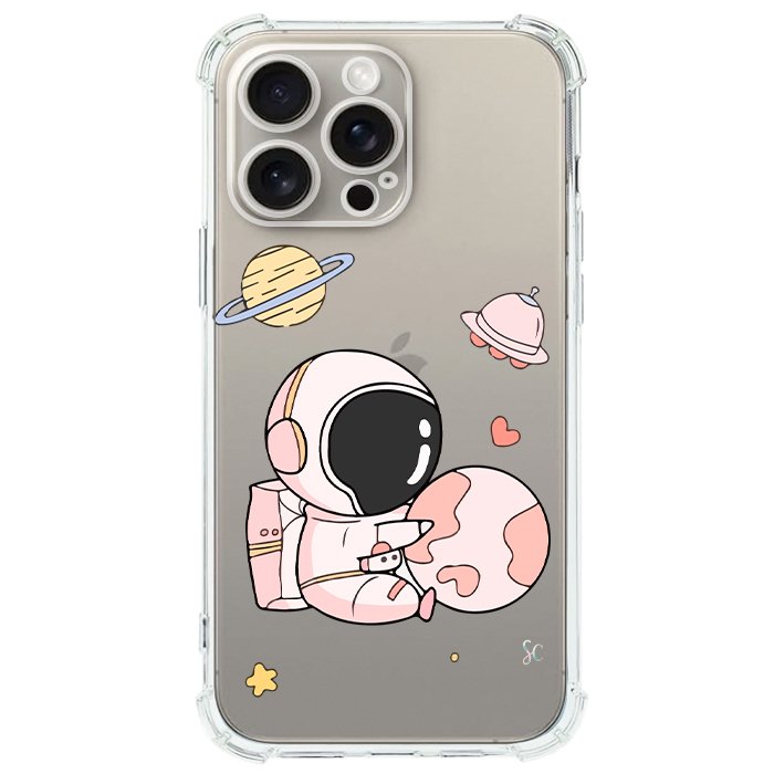 Case Celular Astronauta Rosa - iPhone