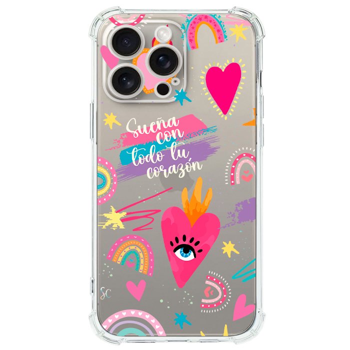 Case Celular Corazones 3 - iPhone