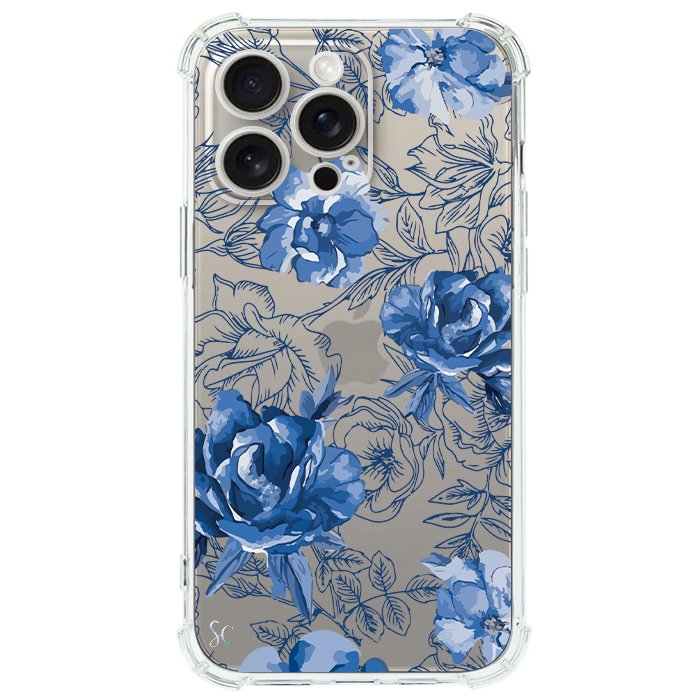 Case Celular Flores Azules - iPhone