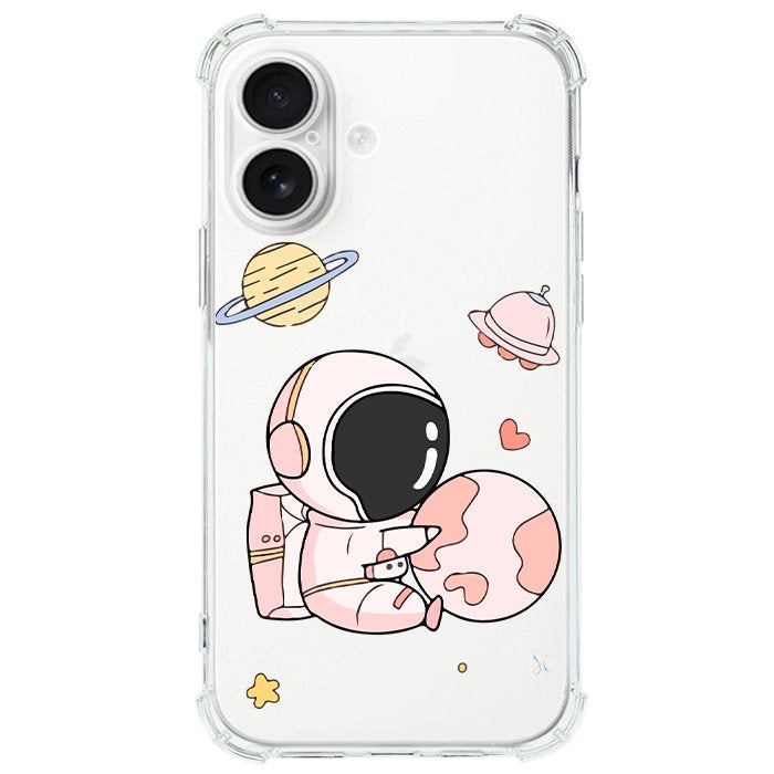 Case Celular Astronauta Rosa - iPhone