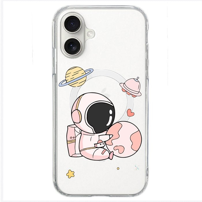 Case Celular Astronauta Rosa - iPhone