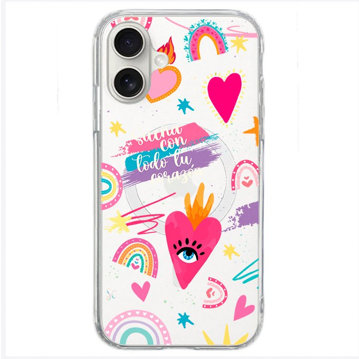 Case Celular Corazones 3 - iPhone