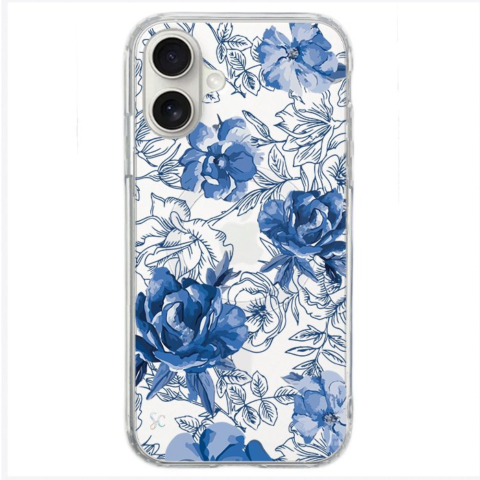 Case Celular Flores Azules - iPhone