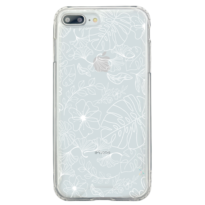 E. Case flores blancas - Samsung