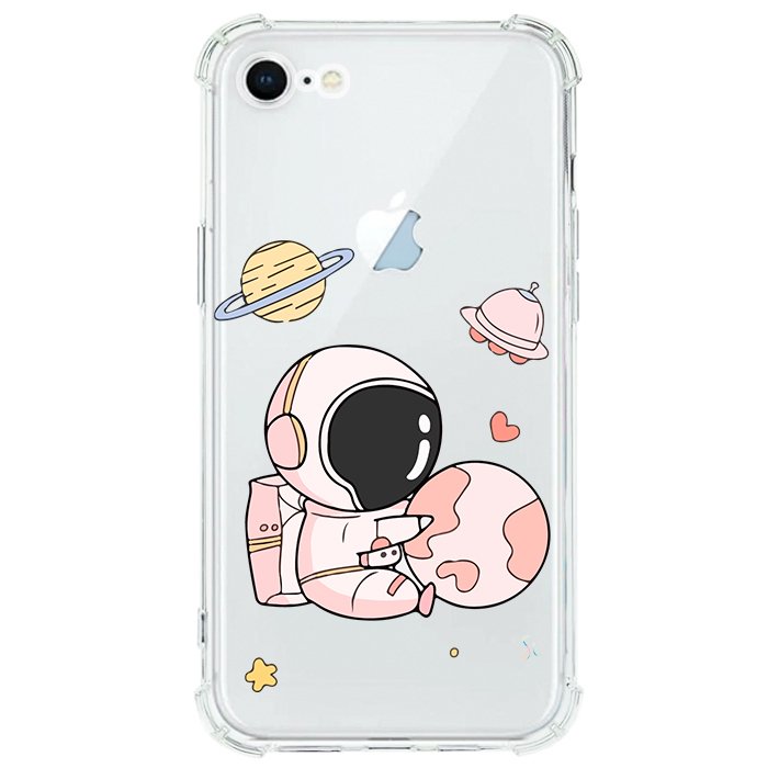 Case Celular Astronauta Rosa - iPhone